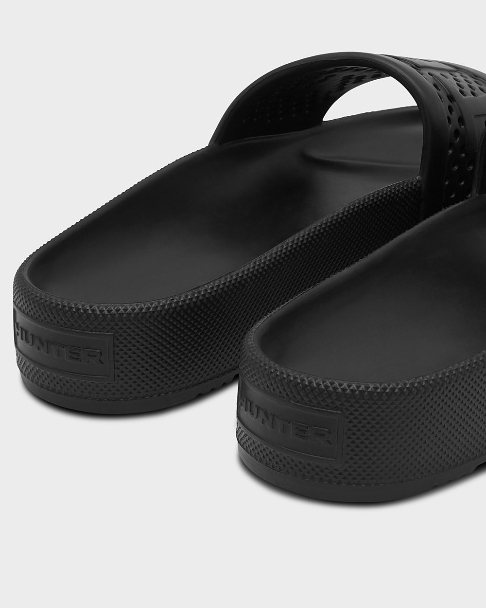 Mens Slides - Hunter Original Lightweight Moulded (67AQLYPIO) - Black